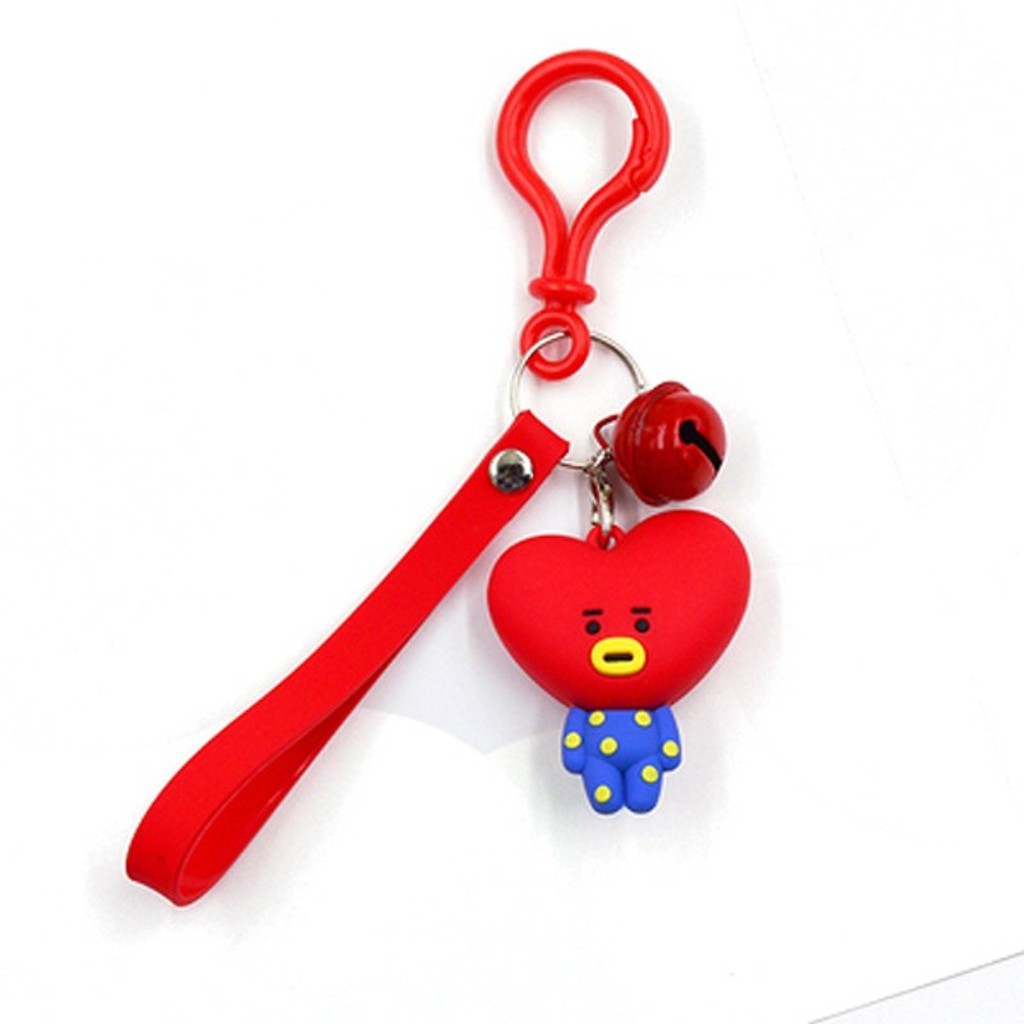 Móc khóa chuông hình TATA BT21 BTS xinh xắn dễ thuơng