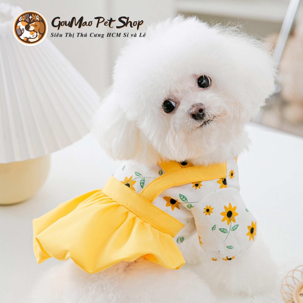 VÁY HƯỚNG DƯƠNG MÙA HÈ DÀNH CHO CHÓ MÈO - GOUMAO PET