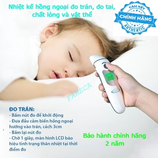 Nhiệt kế hồng ngoại GluckCare FC-IR100 đo trán, đo tai, vật thể, chất lỏng - Thương hiệu Đức - Bảo hành chính hãng 2 năm
