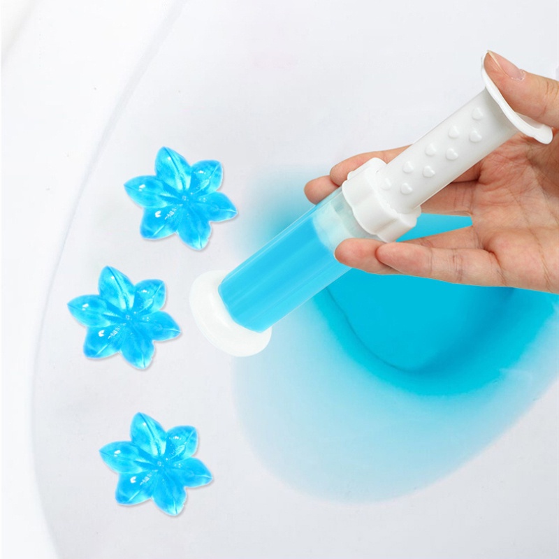 toilet gel Gel khử mùi toilet không để lại vết với hương hoa dung tích 12 bông hoa Tinh dầu thơm làm sạch toilet