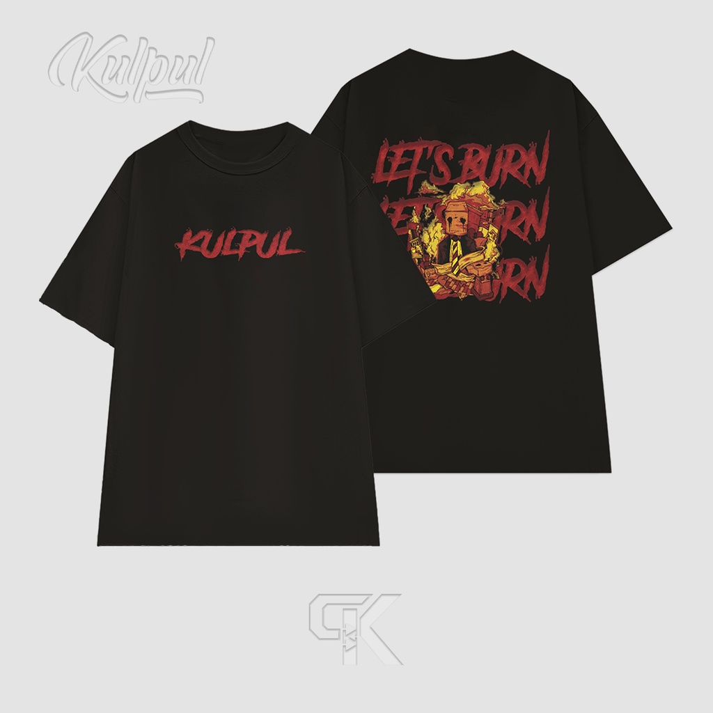 Áo Thun Oversize Nam Nữ Let's Burn Màu Đen Áo Phông Unisex