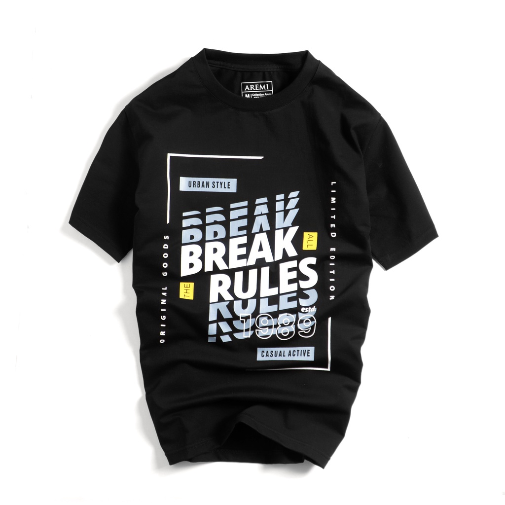 Áo thun T-shirt trơn, phá cách hình in Chất Liệu cotton 4 chiều form chuẩn phong cách hiện đại AREMI ATS0011