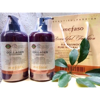 Combo cặp dầu gội xả Collagen Mefaso