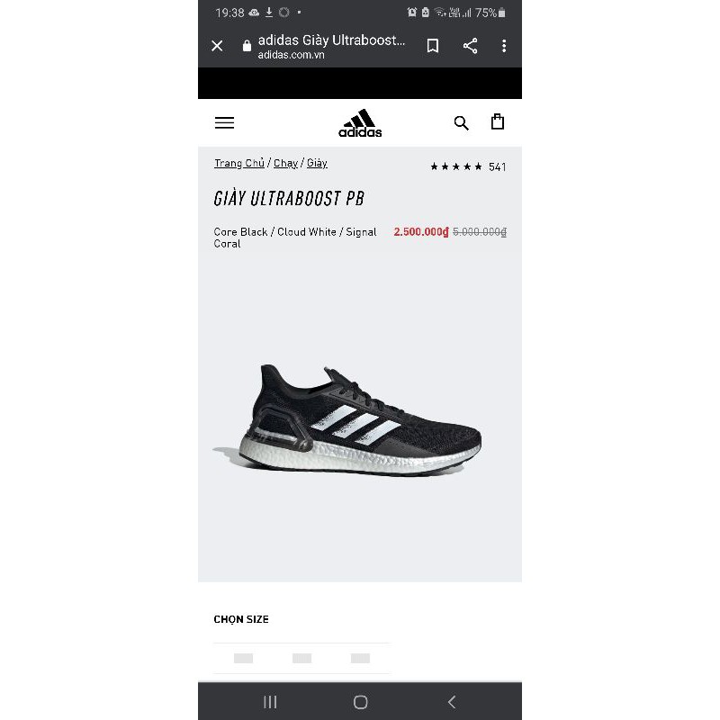 pass giày Adidas ultraboost