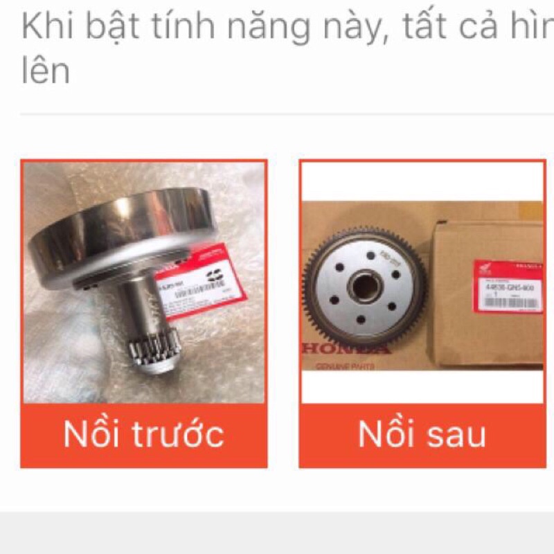 Nồi Honda wave s110 - côn wave rsx - nhông hú wave 110