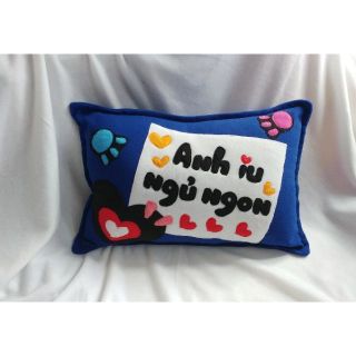 Gối nằm handmade Anh iu ngủ ngon