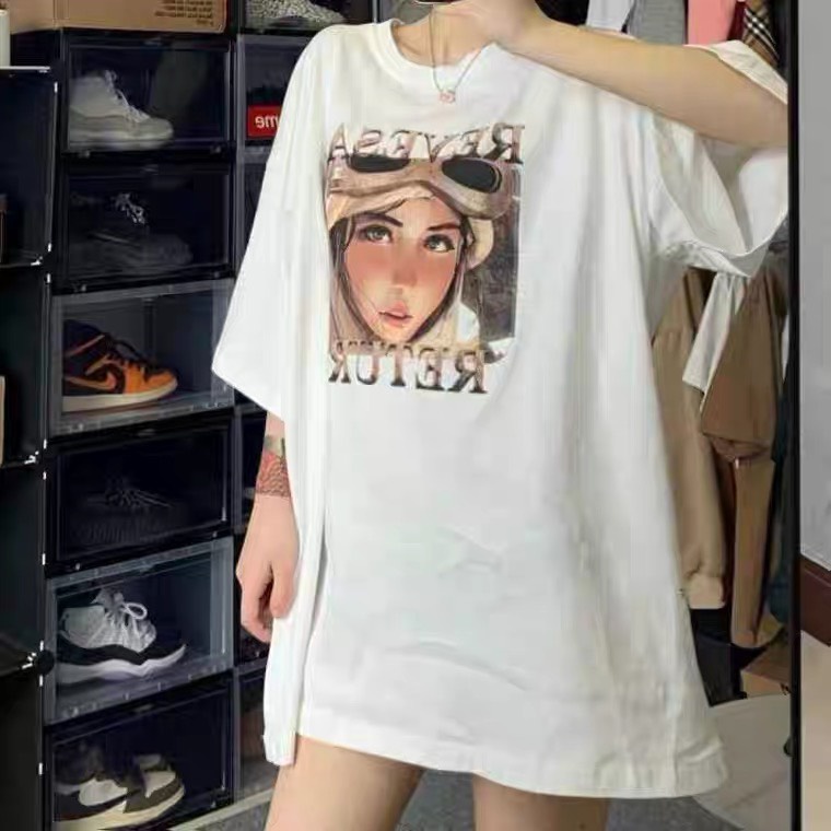 Áo Thun CÔ GÁI TENPSEN RETURN Nam Nữ Unisex Form Rộng Tay Lỡ, AT116 trending xu hướng, Men Lì Fashion