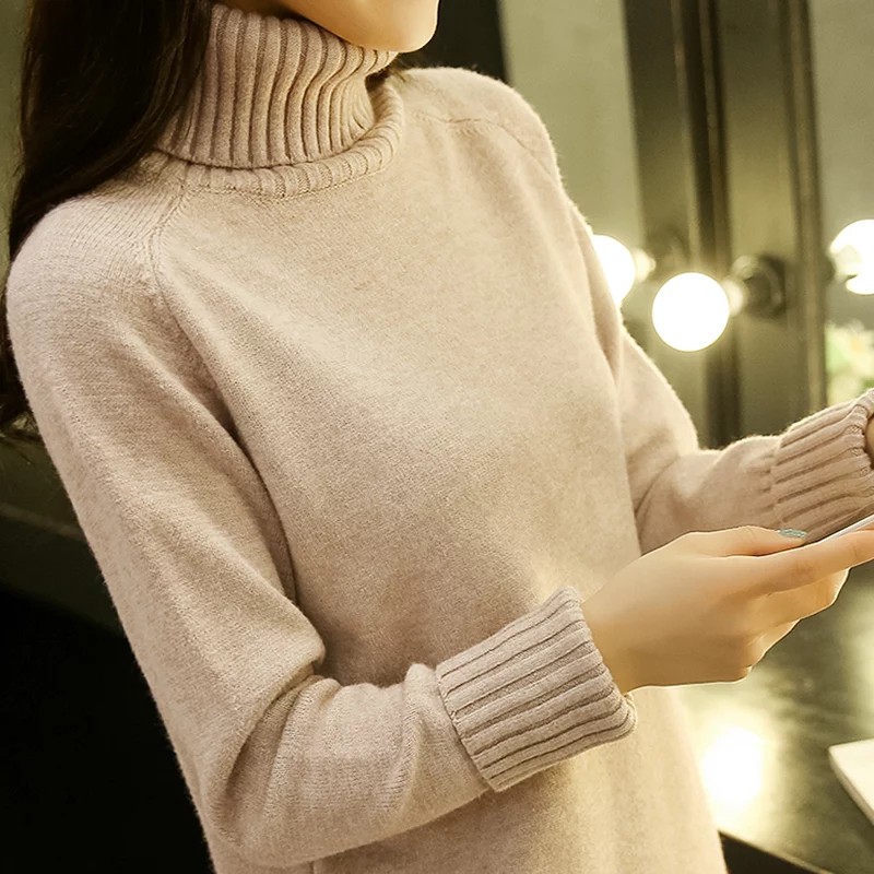 ÁO LEN NỮ CỔ CAO DÀY DẶN MỀM MỊN