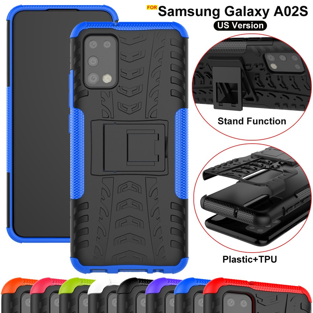 Ốp Lưng Chống Sốc 2 Trong 1 Có Giá Đỡ Tiện Dụng Cho Samsung Galaxy A02S A12 A32 A42 S20 Fe 5g