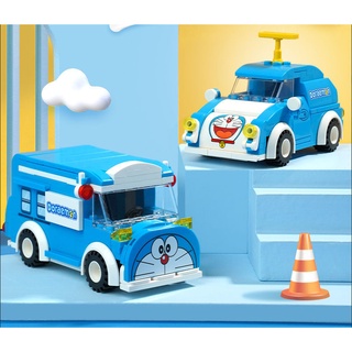 Doraemon Đồ Chơi Lắp Ráp Mô Hình Xe Buýt Thủ Công Cho Bé