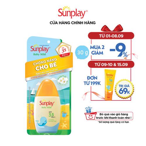 Sữa chống nắng cho bé và da nhạy cảm Sunplay Baby Mild SPF 35, PA++ 30g