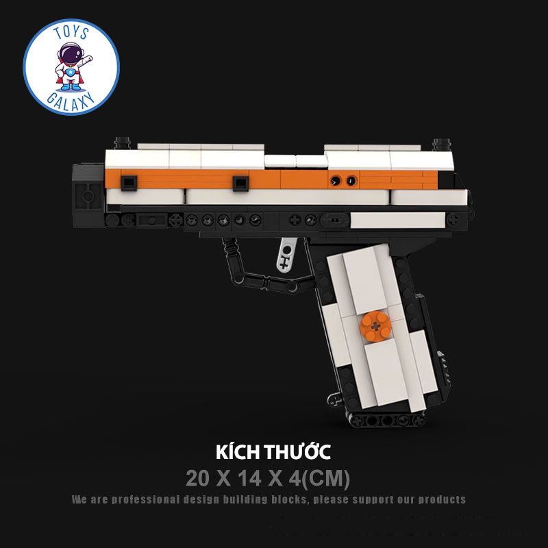 Đồ Chơi Lắp Ráp Kiểu LEGO PUBG Mô Hình Lục M1911 Asiimov MOC Kevin183 / CSGO Free Fire Lửa Chùa CoD