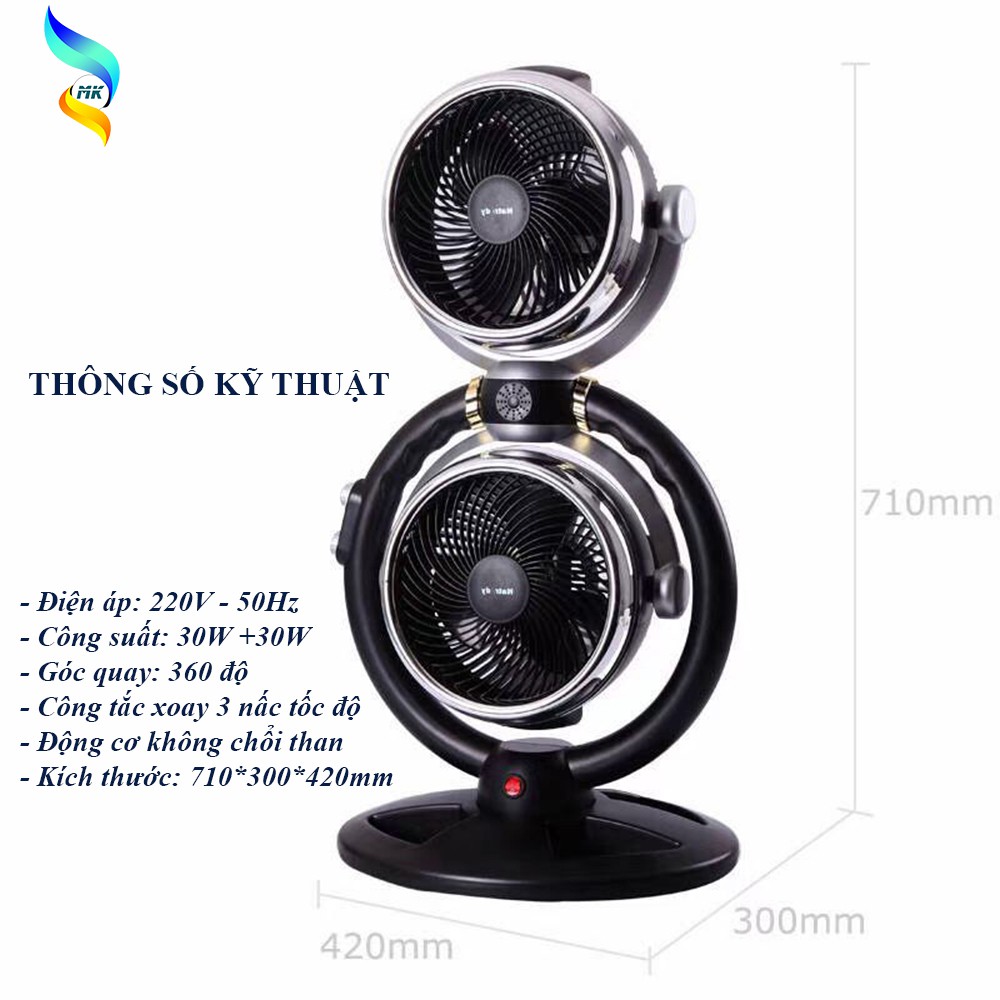 [Mẫu 2021] Quạt Đối Lưu Không Khí Natri Dy – Quạt Cây Không Chổi Than Không Ồn Tiết Kiệm Điện. 30W*2. Quạt mini,quạt bàn | BigBuy360 - bigbuy360.vn