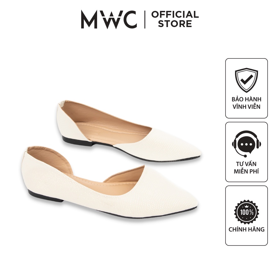 Giày MWC 2239 - Giày Búp Bê Nữ Thời Trang Đế Bằng Mũi Nhọn Kiểu Dáng Basic Thời Thượng