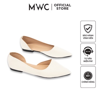 Giày mwc 2239 - giày búp bê nữ thời trang đế bằng mũi nhọn kiểu dáng basic thời thượng