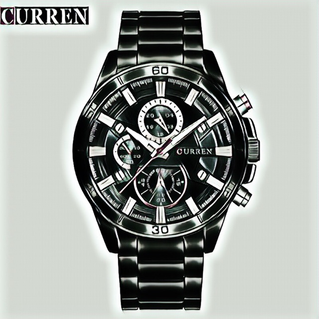 Đồng hồ curren nam màu đen