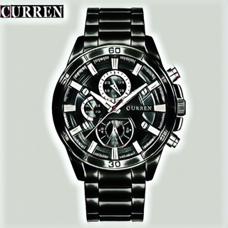 Đồng hồ curren nam màu đen
