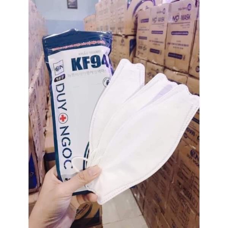 Khẩu trang y tế 4 lớp chất lượng cao, chống bụi kháng khuẩn theo tiêu chuẩn KF94 - Túi 10 chiếc khẩu trang