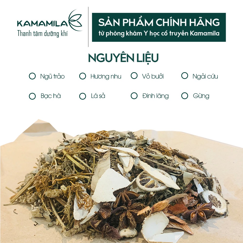 Lá xông thảo dược KAMAMILA cho sản phụ sau sinh - 100% thảo dược giúp khử mùi hôi sau sinh, giải cảm