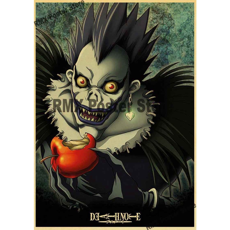 Poster Phim Hoạt Hình Death Note Phong Cách Retro