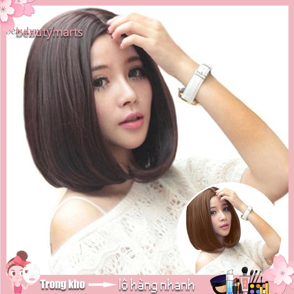 Bộ tóc giả ngắn thẳng thời trang dành cho nữ
