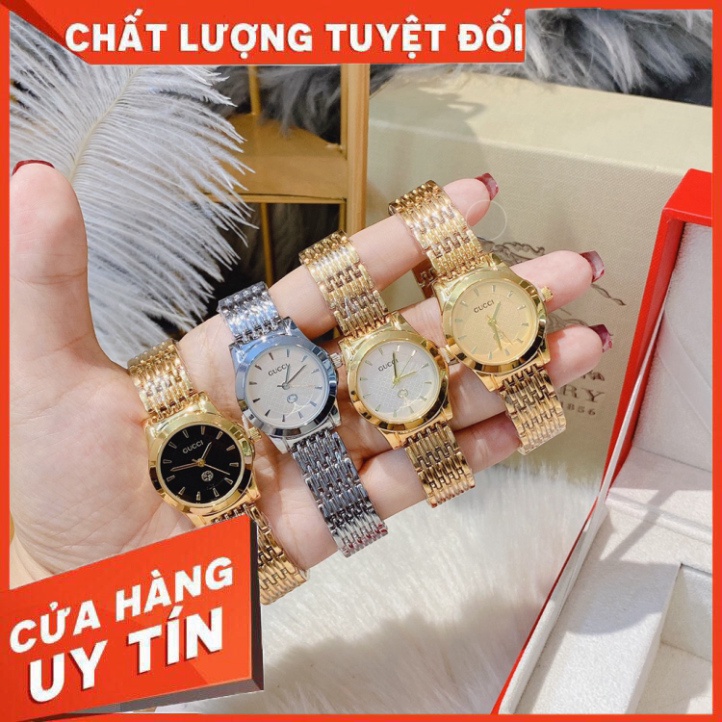Đồng hồ nữ GUCCI dây kim loại thiết kế tinh tế hợp gu thời trang giới trẻ, chống nước, bảo hành 12 tháng - HÀNG MỚI VỀ
