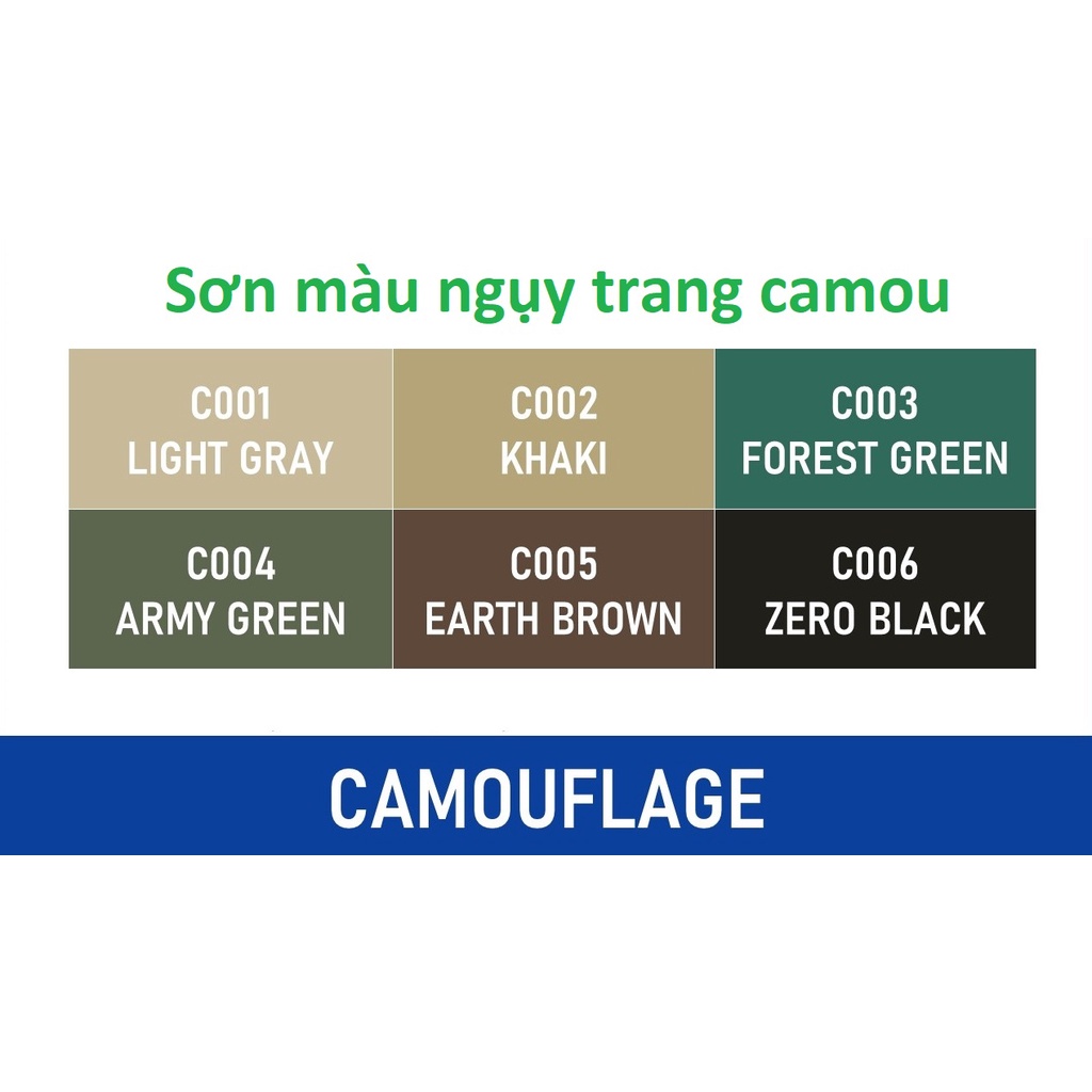 50g Sơn màu ngụy trang Camouflage Forest Green (C003)