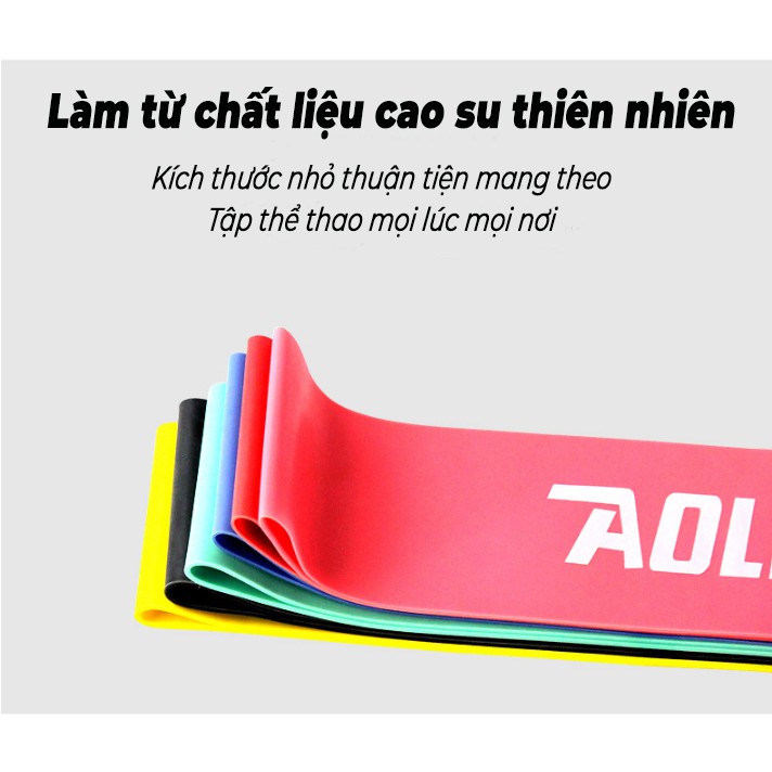 Dây Mini Band Dây Cao Su Kháng Lực Aolikes Tập Chân Mông AL 3601