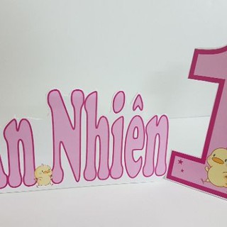 Trang tri sinh nhat 💝FREE SHIP💝Combo in tên + tuổi bé theo yêu cầu khi mua cùng set sinh nhật