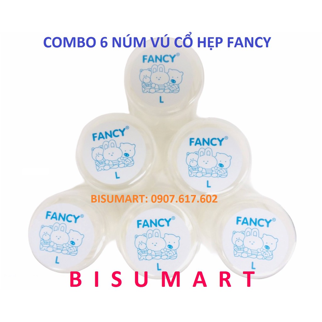 COMBO 6 Núm Vú LY Silicone Siêu Mềm FANCY
