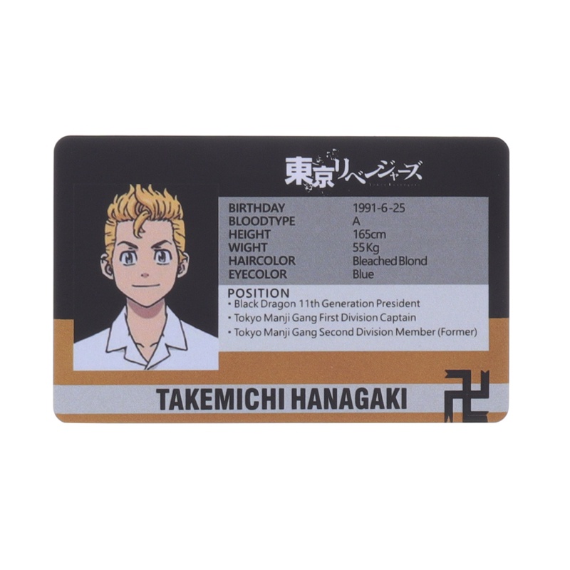 Thẻ ID Bằng Nhựa PVC Hình Nhân Vật Anime Tokyo Revengers Cho Trẻ Em