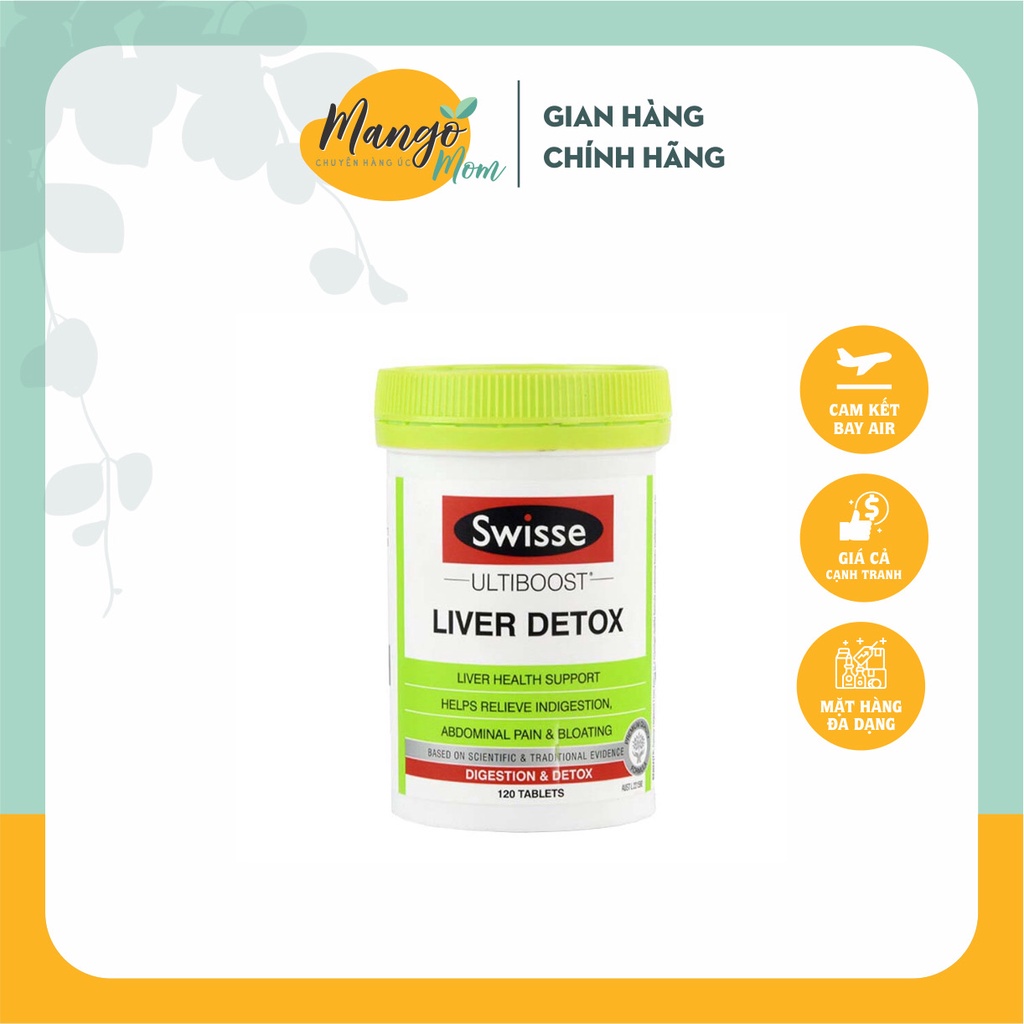 [ Có Tem Chemist] - Viên uống Swisse Ultiboost Liver Detox 120v, 200v Uc - Viên uổng thải độc, tăng 