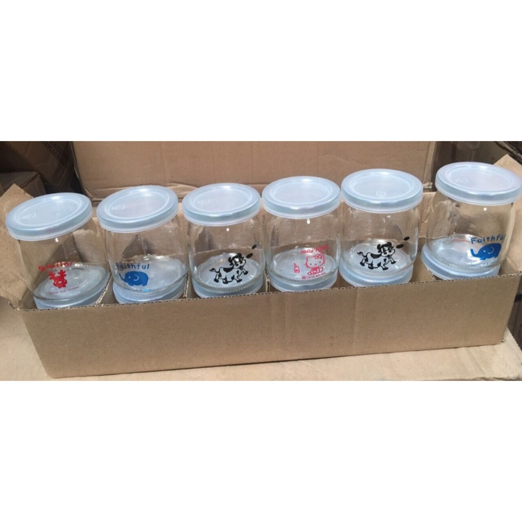 10 Hũ Thủy Tinh yaourt 100ml nắp nhựa, bao gồm hũ và nắp, giá sỉ cho khách lẻ | BigBuy360 - bigbuy360.vn