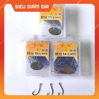 [Combo] R 1 hộp LƯỠI CÂU ĐƠN THÁP VÀNG tùy số  [Giá rẻ]