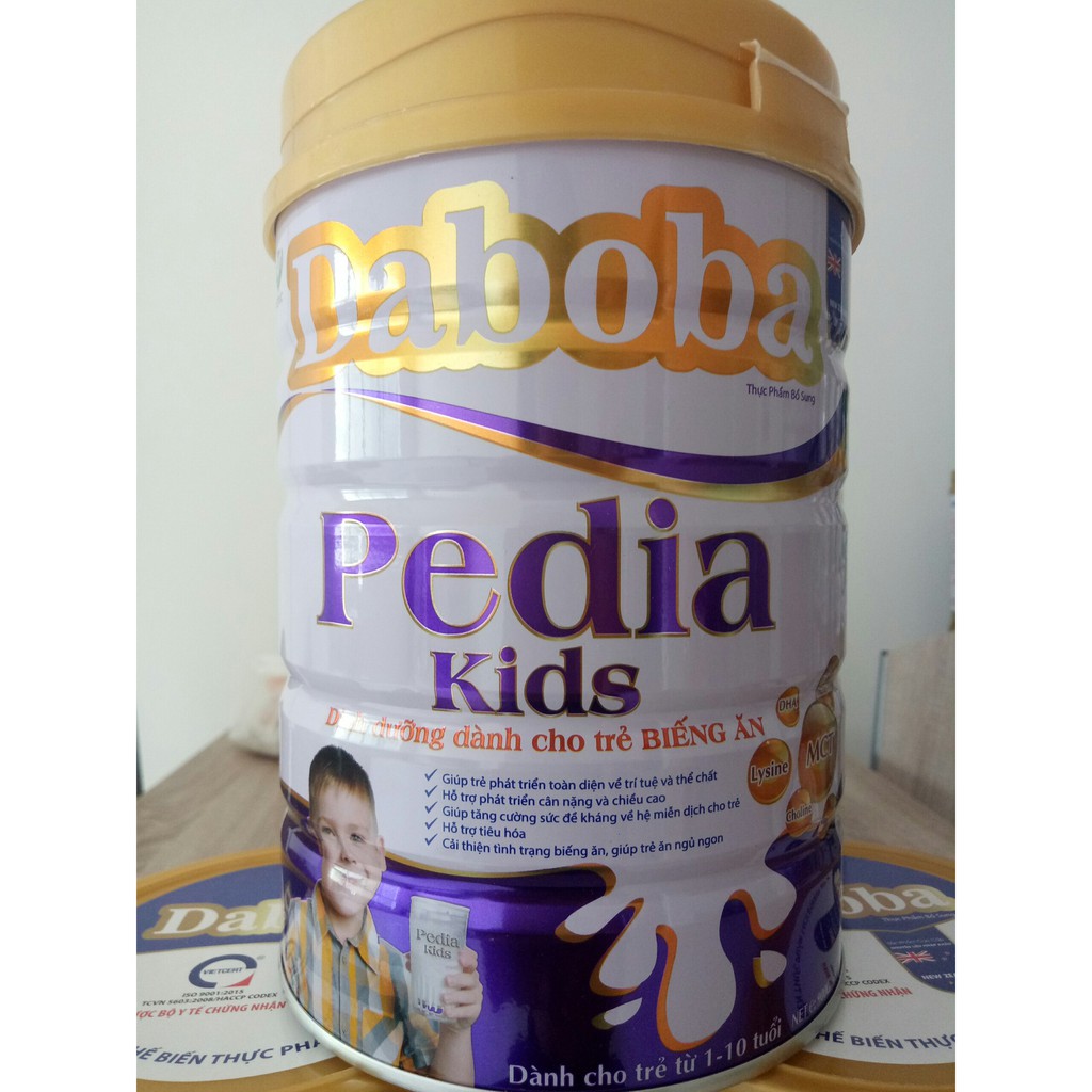 Sữa tăng cân cho trẻ biếng ăn Daboba Pedia Kids lon 900gam