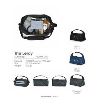 Túi trống du lịch, túi thể thao Mikkor The Leroy chất vải chống thấm nước thiết kế độc đáo với quai xách chính liền thân