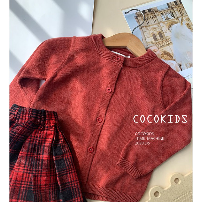 Áo khoác cardigan len thời trang cho bé Trẻ em Cô gái Cậu bé Kẹo Màu Áo khoác Bông dệt kim