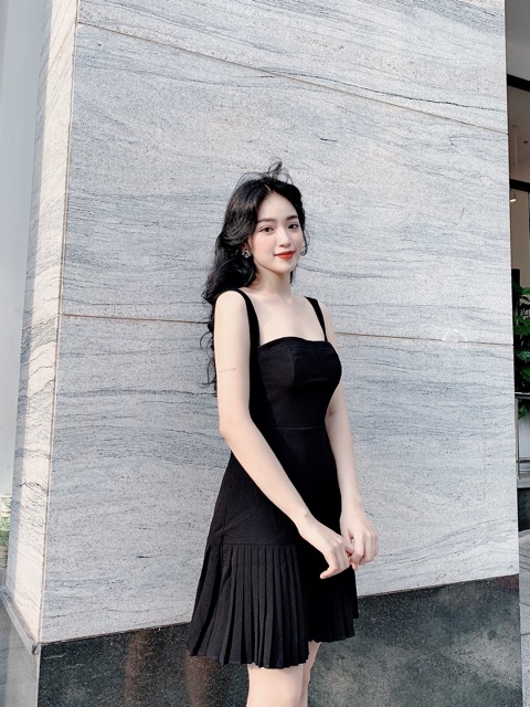 Váy 2 dây đuôi váy xếp ly V478 KYMIE | BigBuy360 - bigbuy360.vn