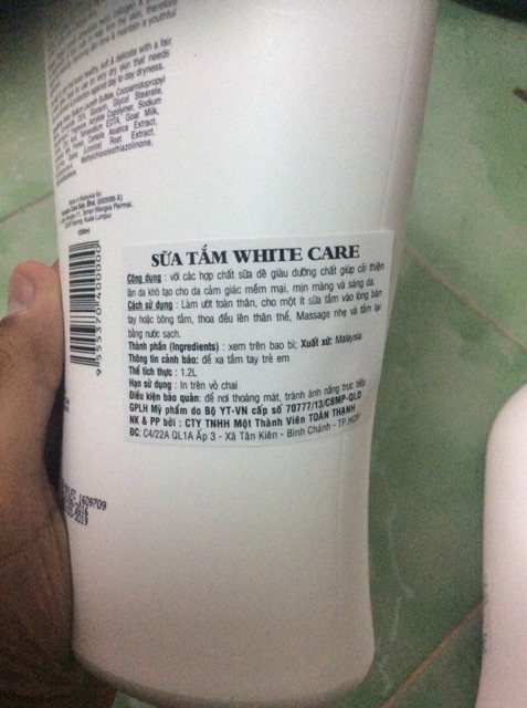Sữa Tắm Dê White Care 2X 1200ml - Malaysia hàng chuẩn