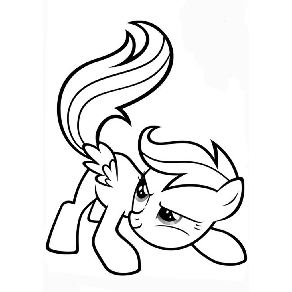 Bộ Tranh tô màu Pony cho bé tập tô màu