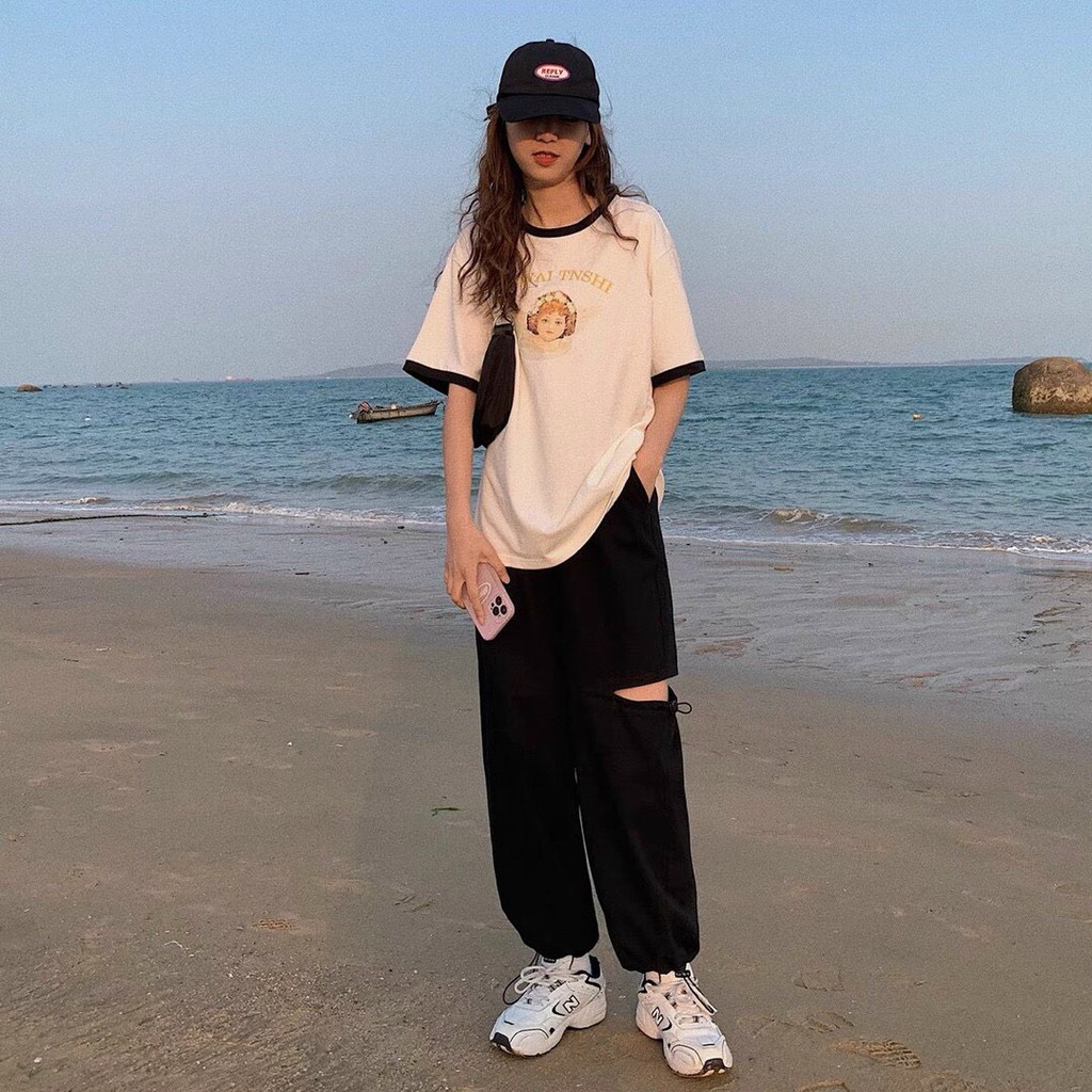 Quần jogger rút gấu rách chất umi, phong cách hàn quốc_G.A.O Fashion | BigBuy360 - bigbuy360.vn