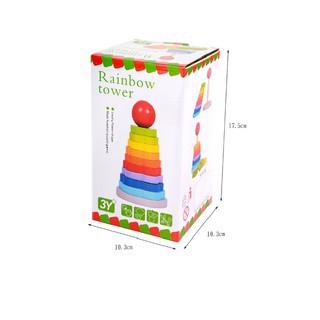 Đồ Chơi Gỗ - Tháp Cầu Vồng Hoa