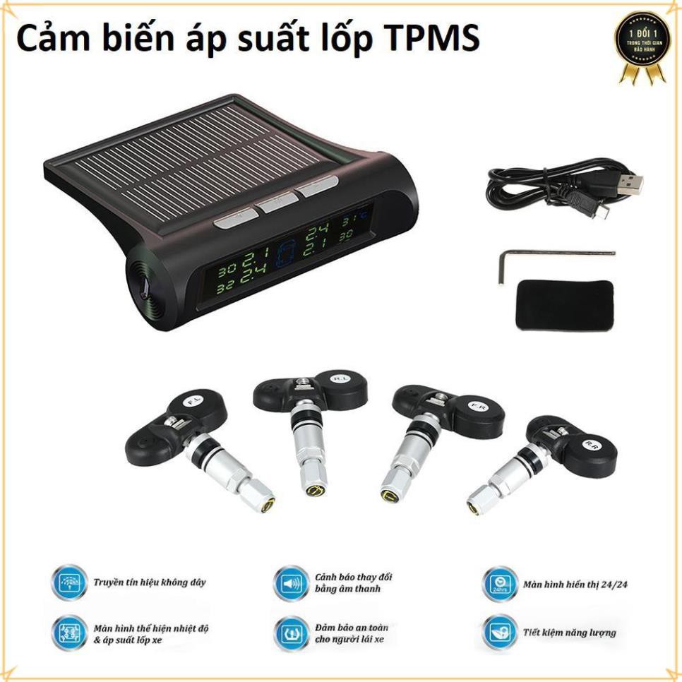 TPMS Đo áp suất lốp năng lượng mặt trời cảm biến gắn trong hoặc ngoài