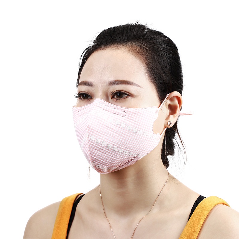 Khẩu Trang cotton 3 Lớp Chống Bụi Thoáng Khí Có Thể Giặt Tái Sử Dụng