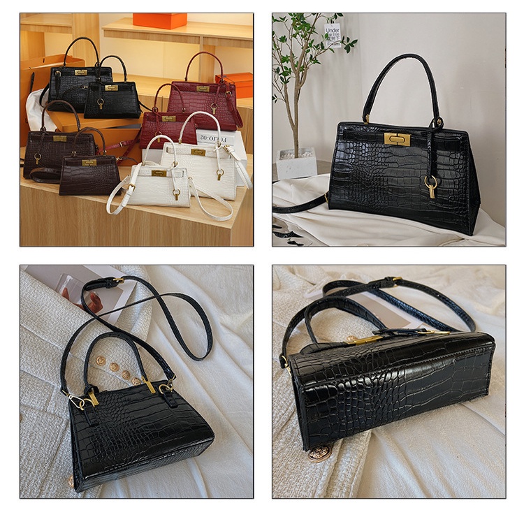 Túi Đeo Chéo Vân Da Cá Sấu HE209