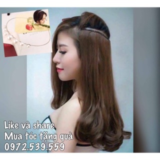 Kẹp tóc 55cm xoăn đuôi lọn to