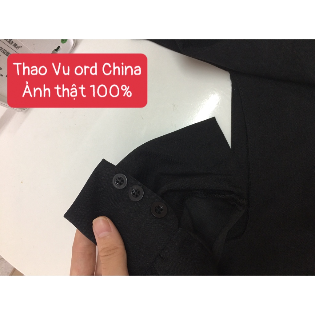Váy Cổ Vuông Tay Dài Trơn ⚡️ẢNH THẬT⚡️ Đầm Cotton Chất Đẹp Dáng Xòe Cực Chảnh