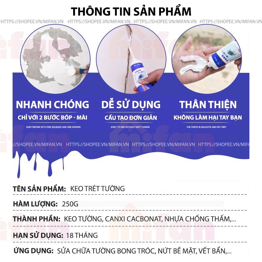 [Sẵn Hàng] Keo chống thấm vá vết nứt tường đa năng cực bền- Keo trám tường thông minh cao cấp