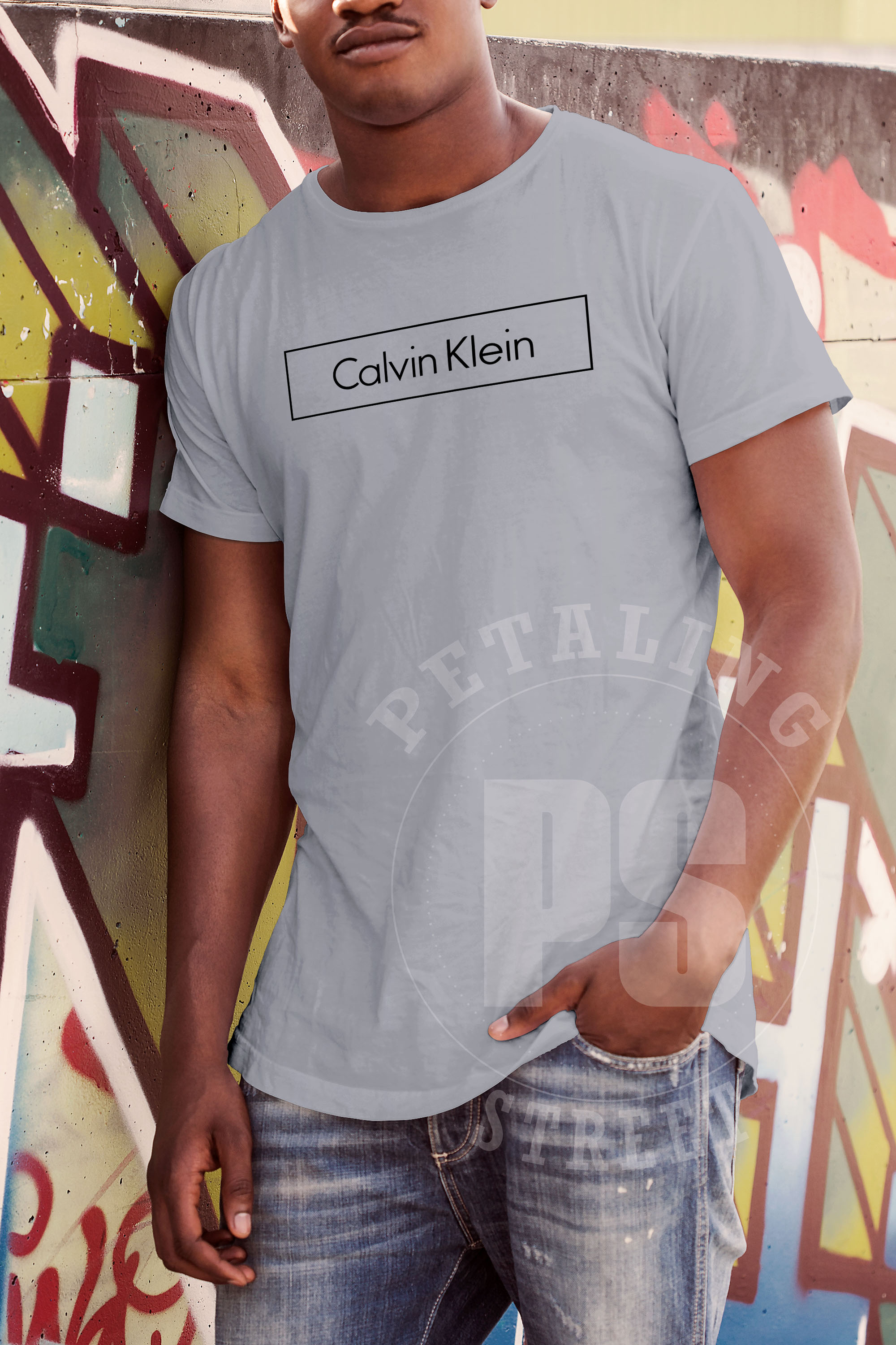 CK short-sleeved T-shirt with Calvin Klein 100% cotton