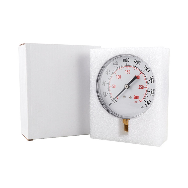 Đồng Hồ Đo Áp Suất Dầu / Nước / Nhiên Liệu Ren 1 4 BSPT 0-300psi 0-2000kps